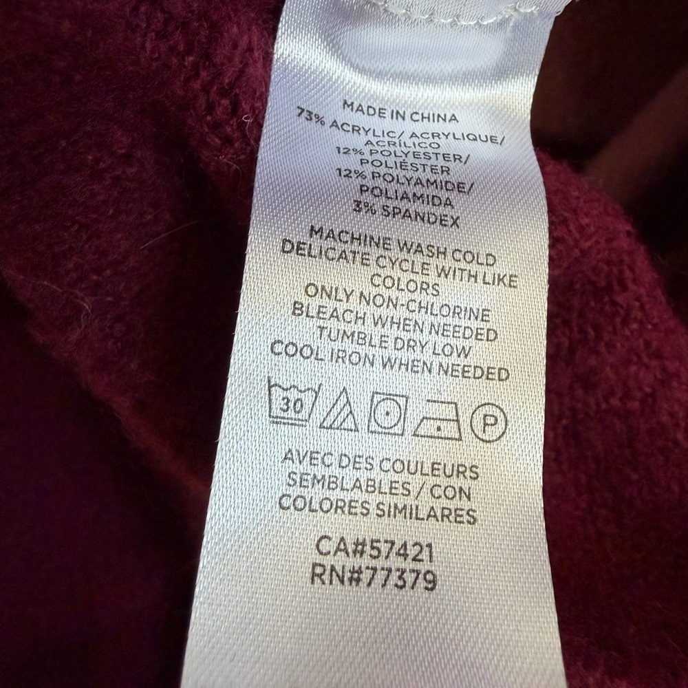 OS one size large medium Ann Taylor Factory color block Two-Tone poncho sweater - Picture 7 of 8